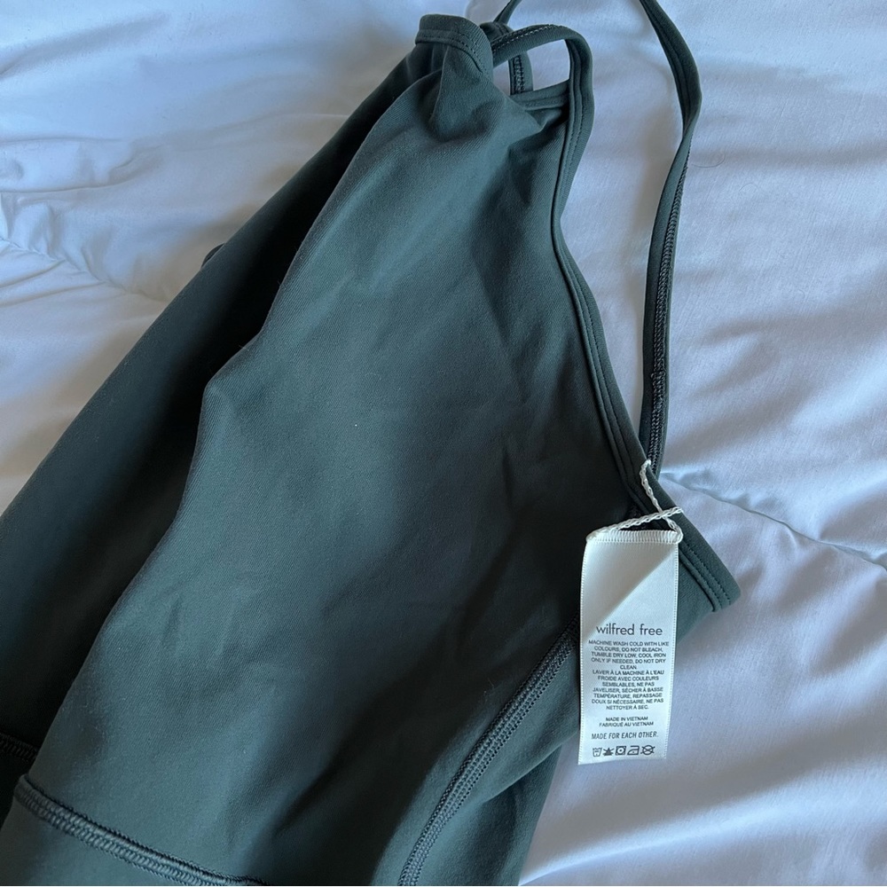 Wilfred Free Leila Jumpsuit Aritzia Smokey Emerald Green